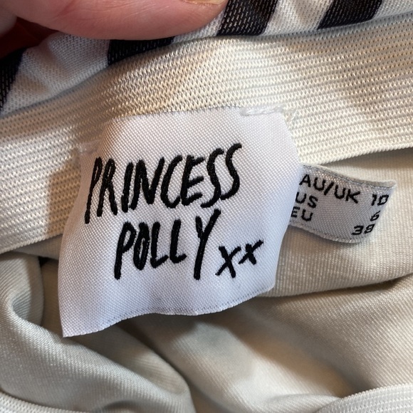 Princess Polly Elijah Mini Skirt Ruched Mesh Zebra Print sz 6 - Picture 3 of 10